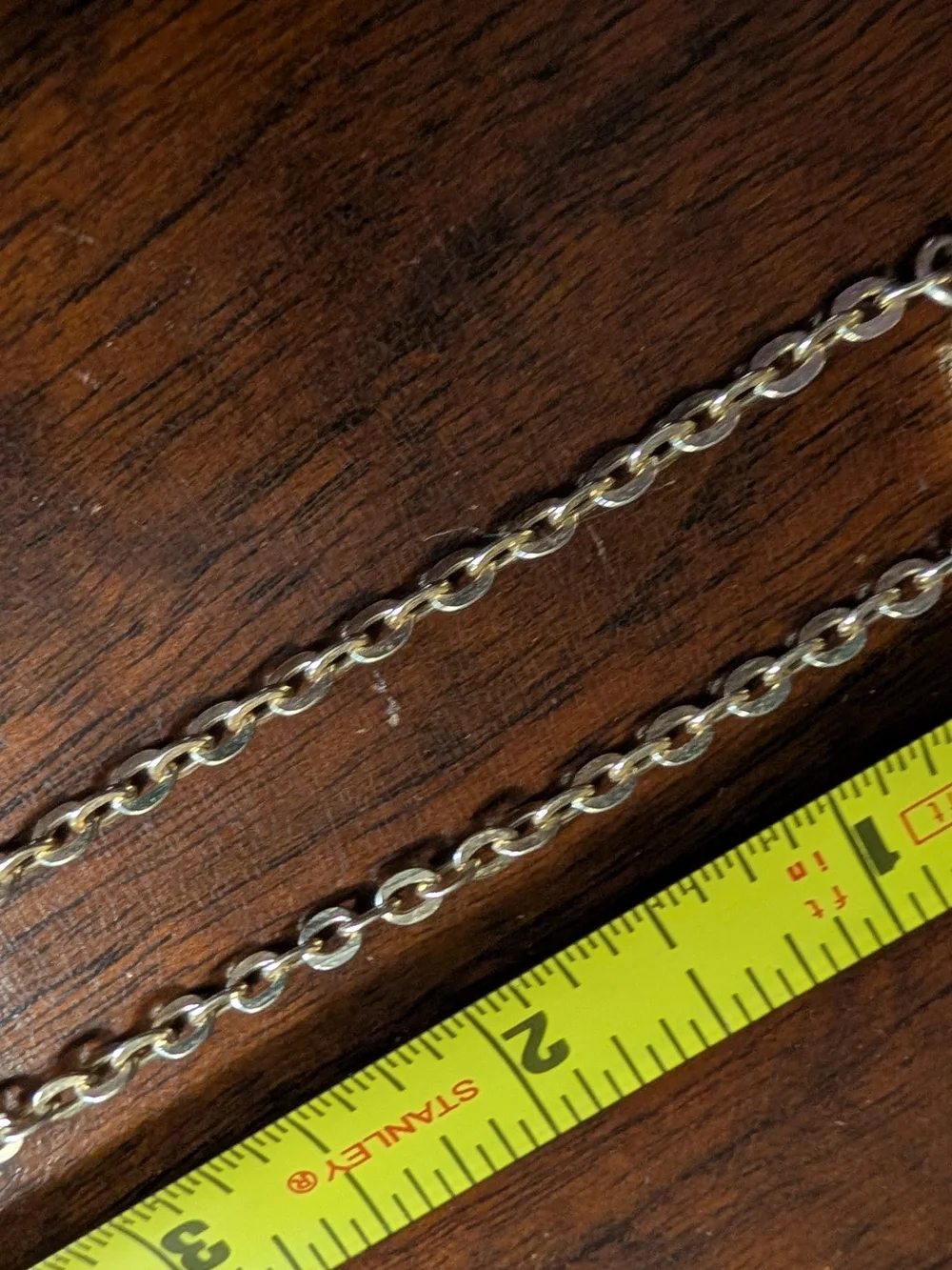 Vintage Classic Gold Tone Link Chain Necklace Box Clasp Hong Kong 25